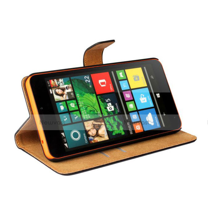 Leather Case Stands Flip Cover for Microsoft Lumia 640 XL Lte Black