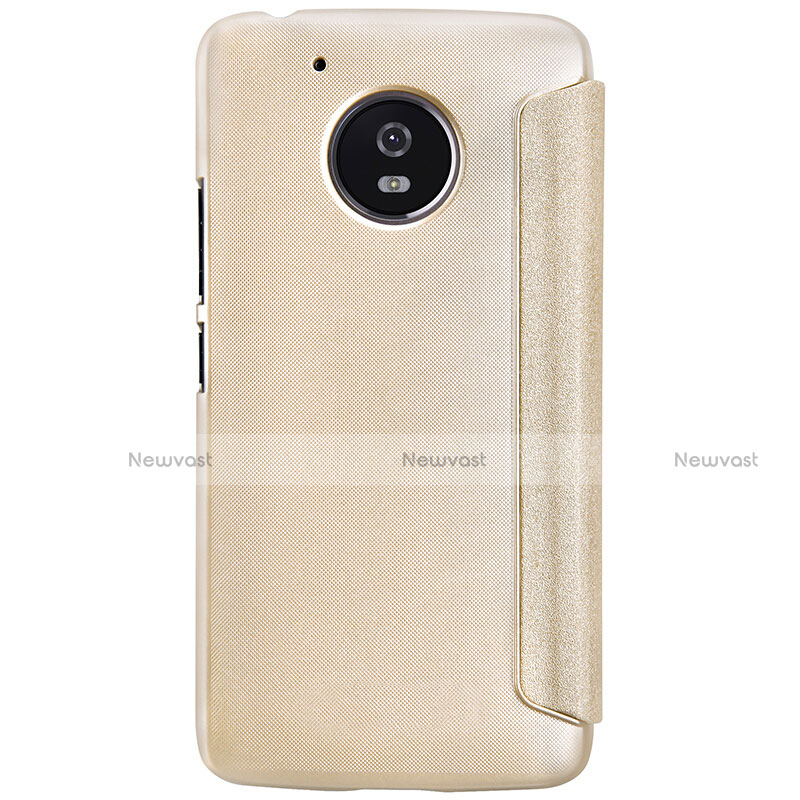 Leather Case Stands Flip Cover for Motorola Moto G5 Gold