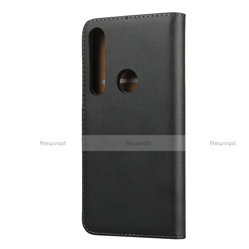 Leather Case Stands Flip Cover for Motorola Moto G8 Play Black