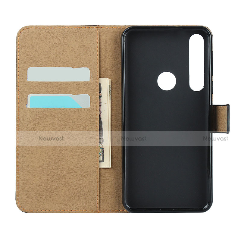 Leather Case Stands Flip Cover for Motorola Moto G8 Play Black