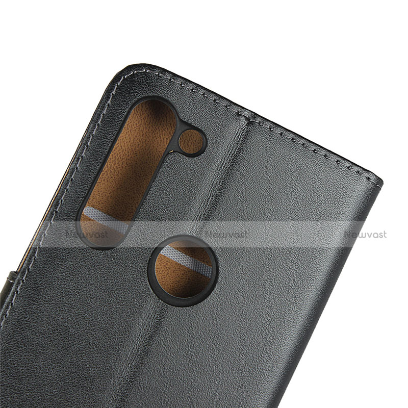 Leather Case Stands Flip Cover for Motorola Moto G8 Power Black