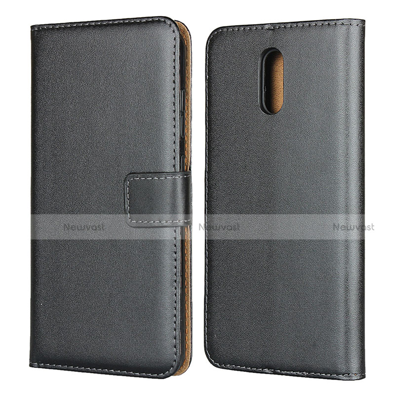 Leather Case Stands Flip Cover for Nokia 2.3 Black