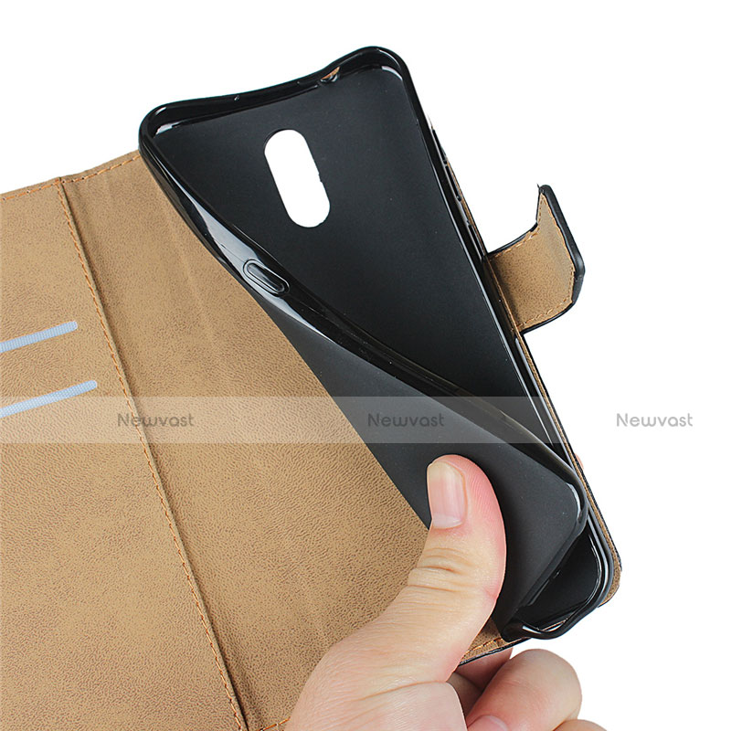 Leather Case Stands Flip Cover for Nokia 2.3 Black