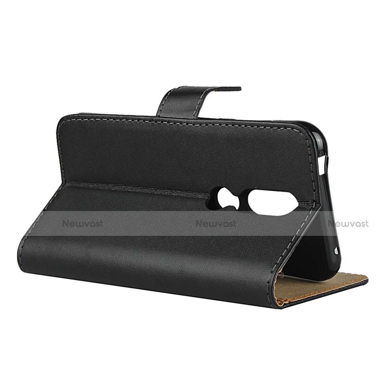 Leather Case Stands Flip Cover for Nokia 4.2 Black