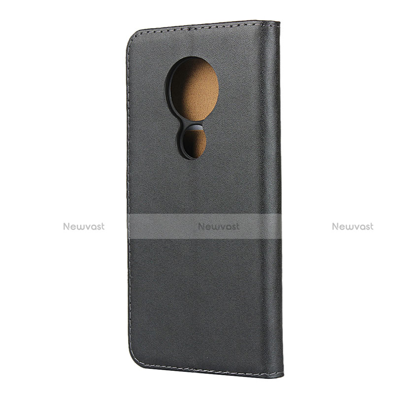 Leather Case Stands Flip Cover for Nokia 6.2 Black