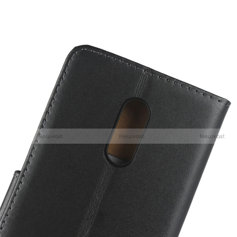 Leather Case Stands Flip Cover for OnePlus 7 Black