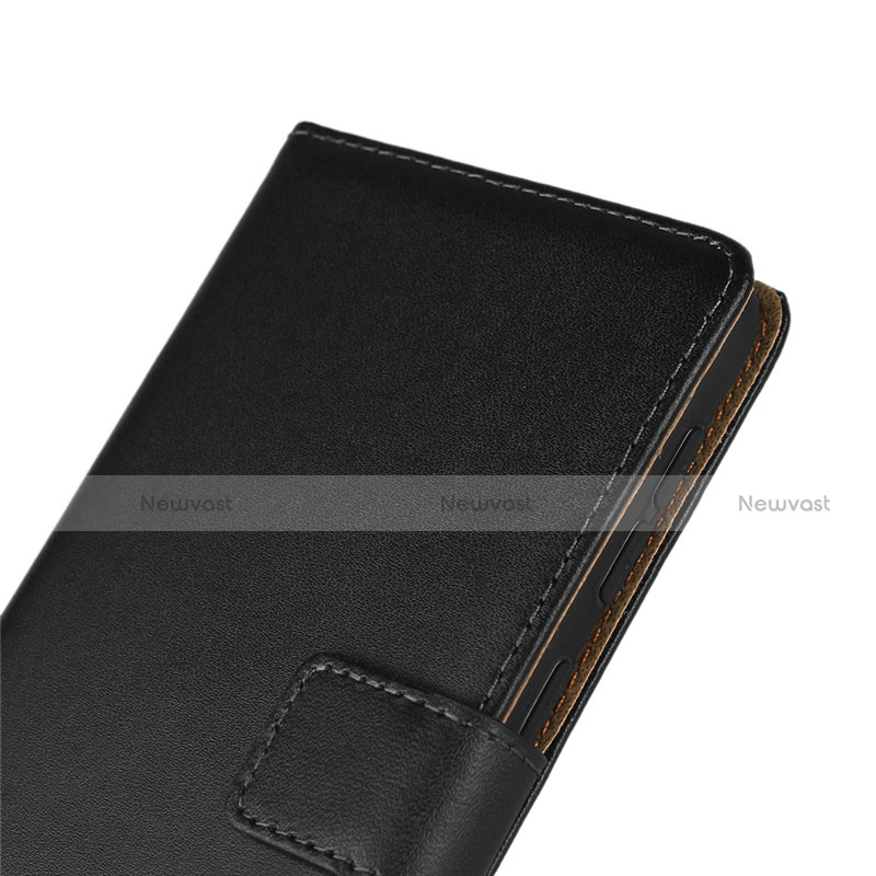 Leather Case Stands Flip Cover for Samsung Galaxy A10 Black