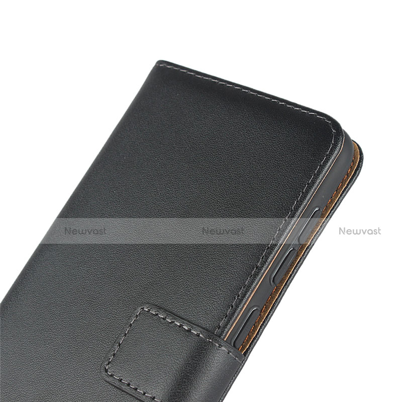 Leather Case Stands Flip Cover for Samsung Galaxy A30S Black