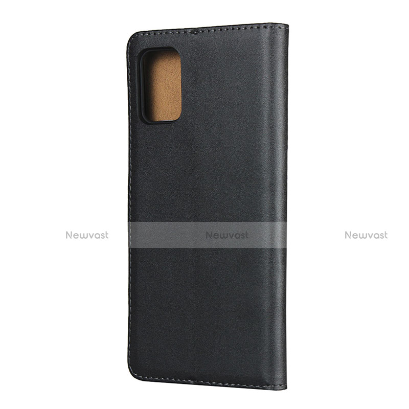 Leather Case Stands Flip Cover for Samsung Galaxy A71 5G Black