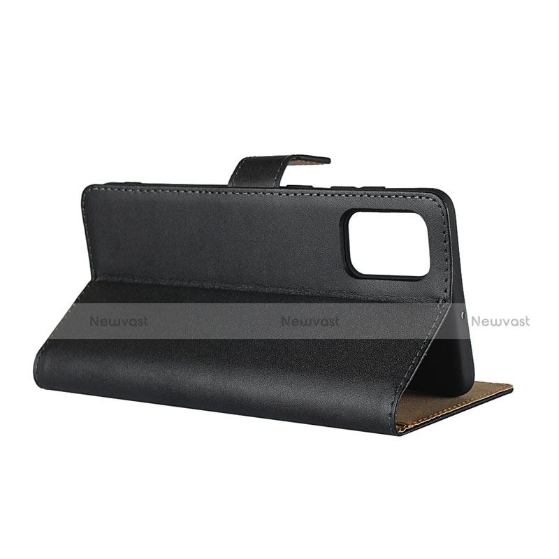 Leather Case Stands Flip Cover for Samsung Galaxy A71 5G Black