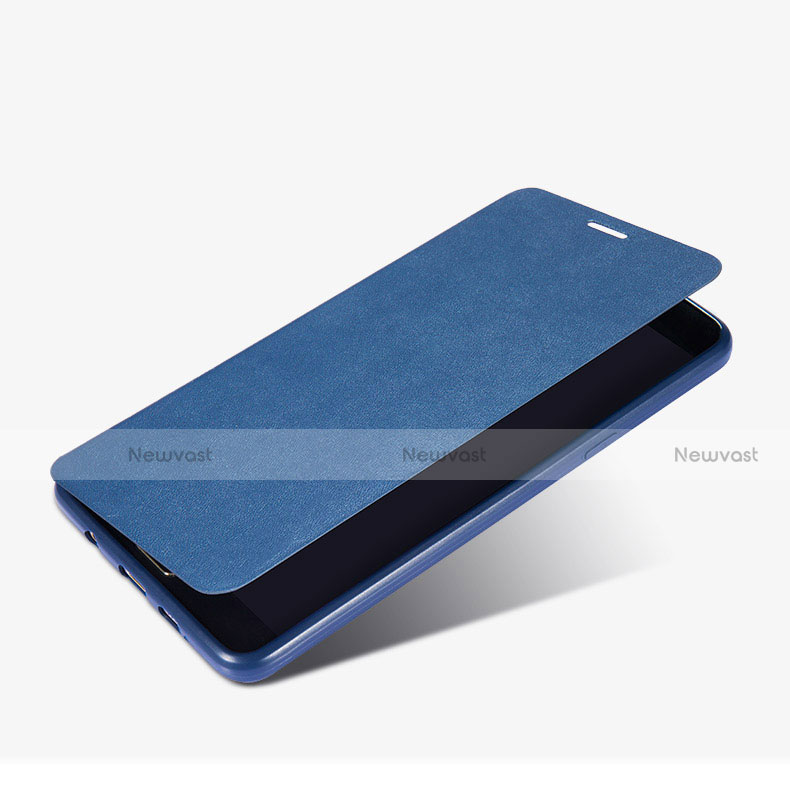 Leather Case Stands Flip Cover for Samsung Galaxy A9 (2016) A9000 Blue