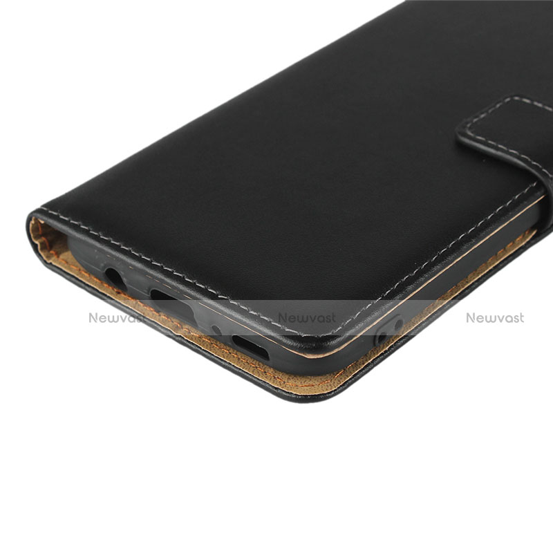 Leather Case Stands Flip Cover for Samsung Galaxy A90 5G Black