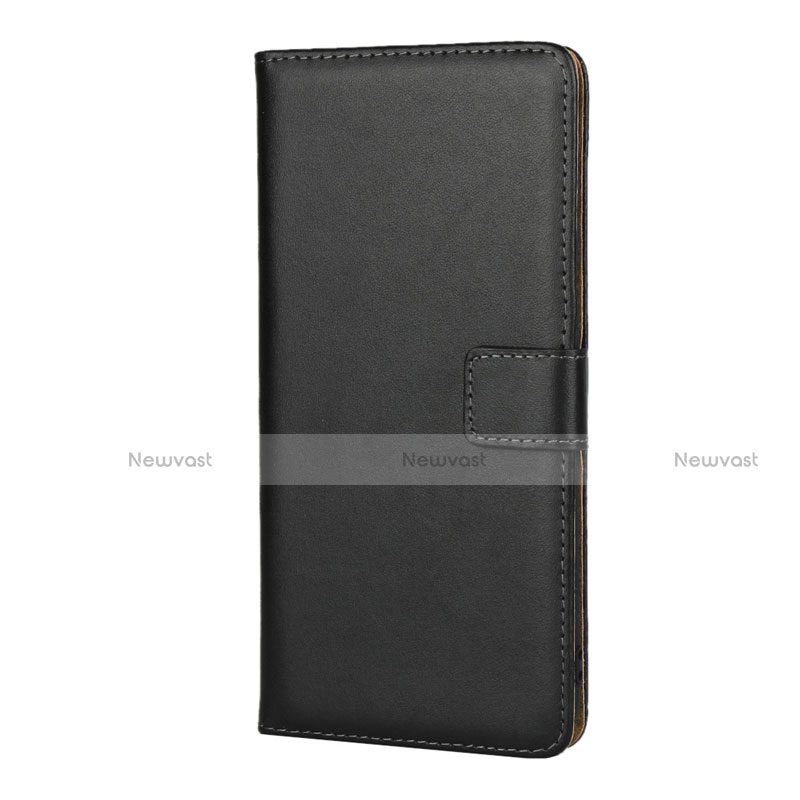 Leather Case Stands Flip Cover for Samsung Galaxy A90 5G Black