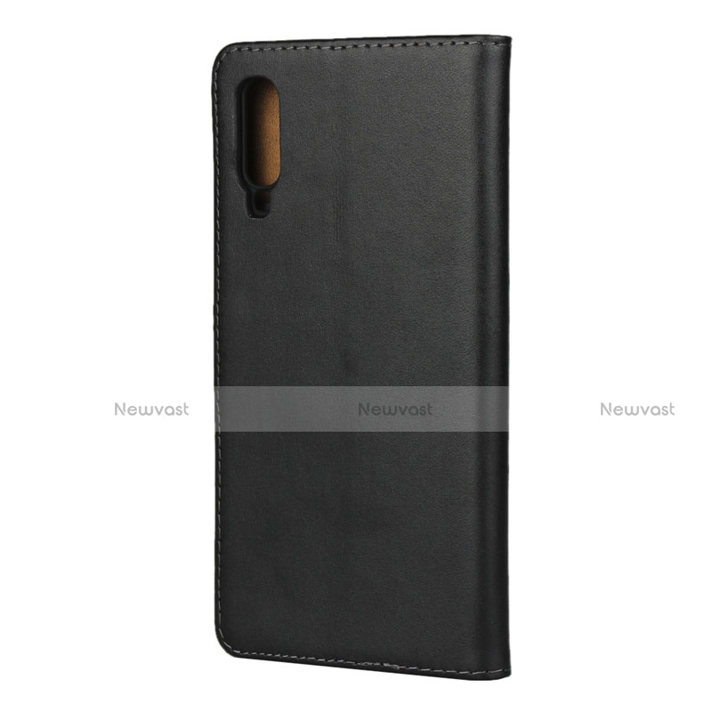 Leather Case Stands Flip Cover for Samsung Galaxy A90 5G Black