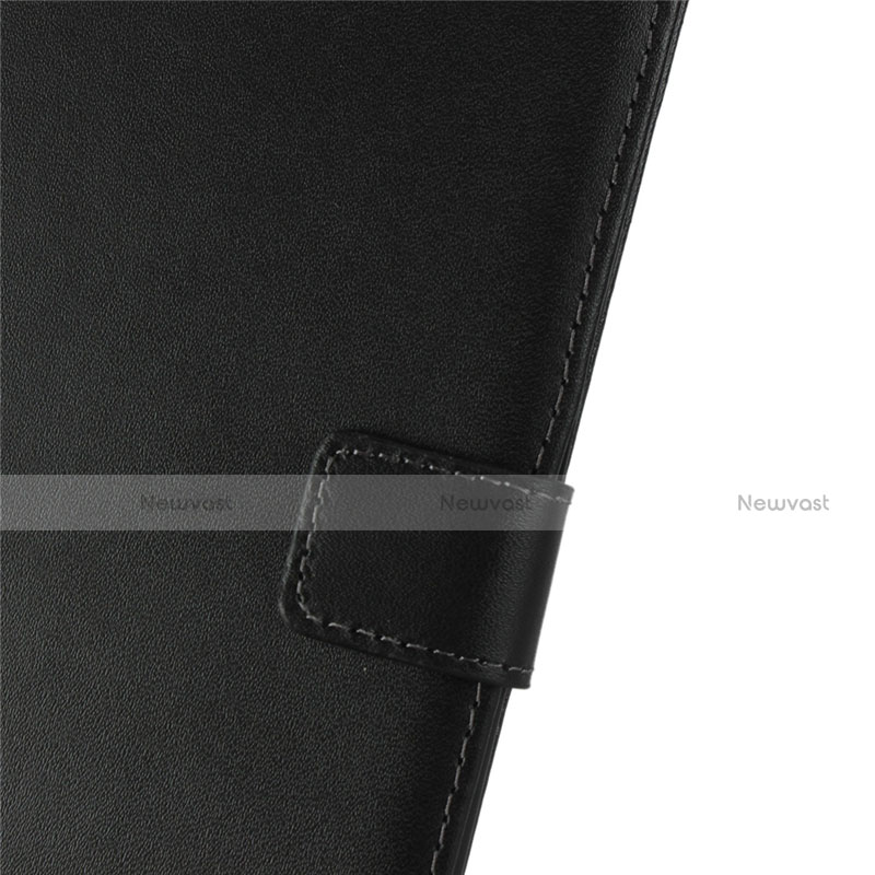 Leather Case Stands Flip Cover for Samsung Galaxy A90 5G Black