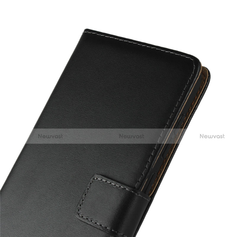 Leather Case Stands Flip Cover for Samsung Galaxy A90 5G Black