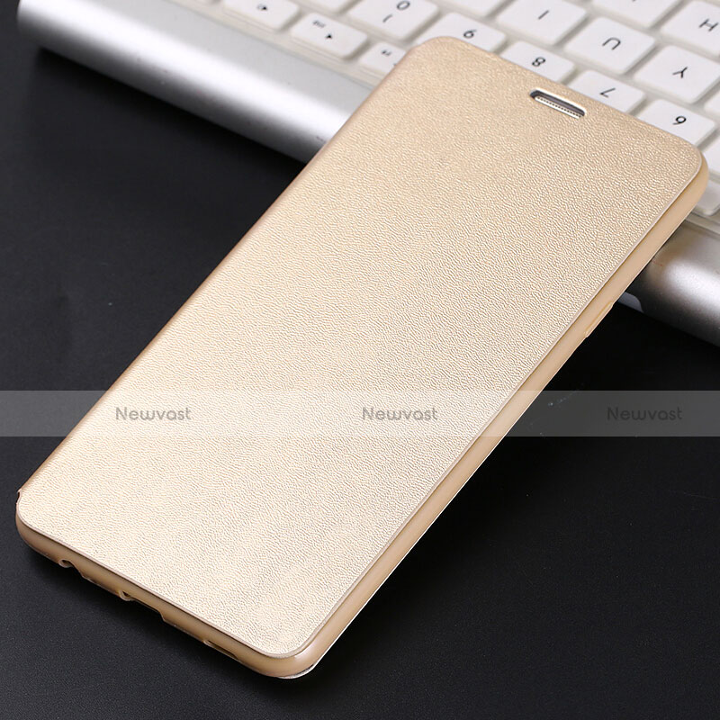 Leather Case Stands Flip Cover for Samsung Galaxy C5 Pro C5010 Gold