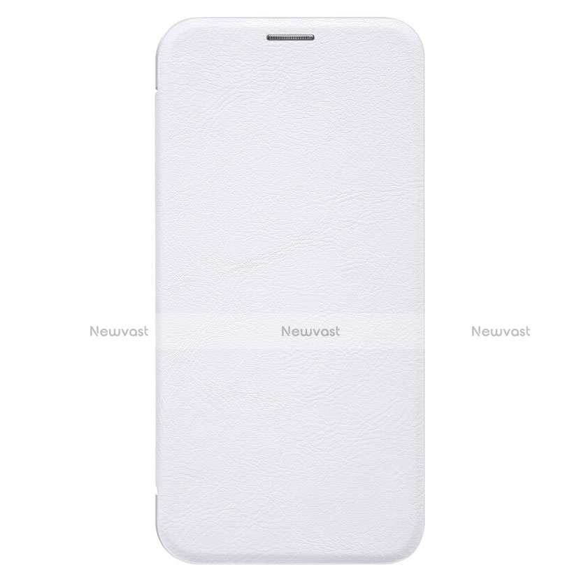 Leather Case Stands Flip Cover for Samsung Galaxy C7 (2017) White