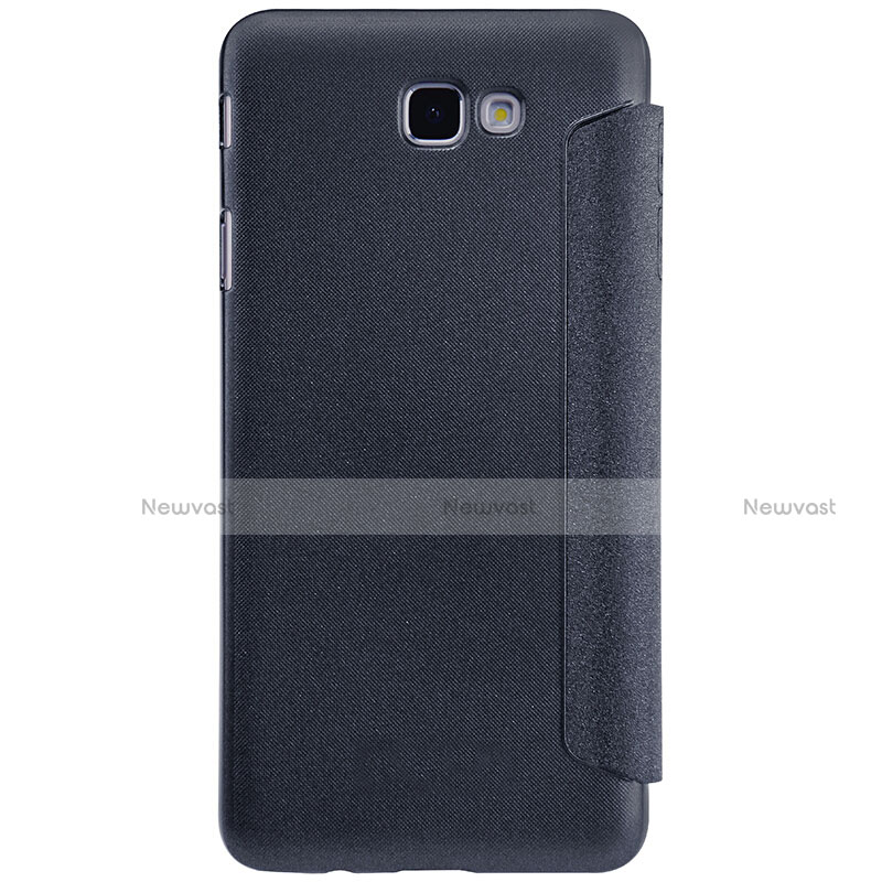 Leather Case Stands Flip Cover for Samsung Galaxy J5 Prime G570F Black