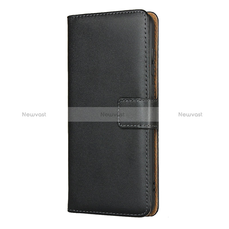 Leather Case Stands Flip Cover for Samsung Galaxy M11 Black