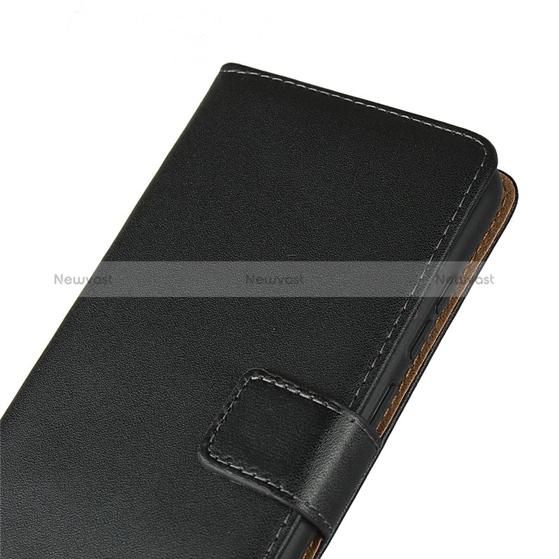 Leather Case Stands Flip Cover for Samsung Galaxy M11 Black