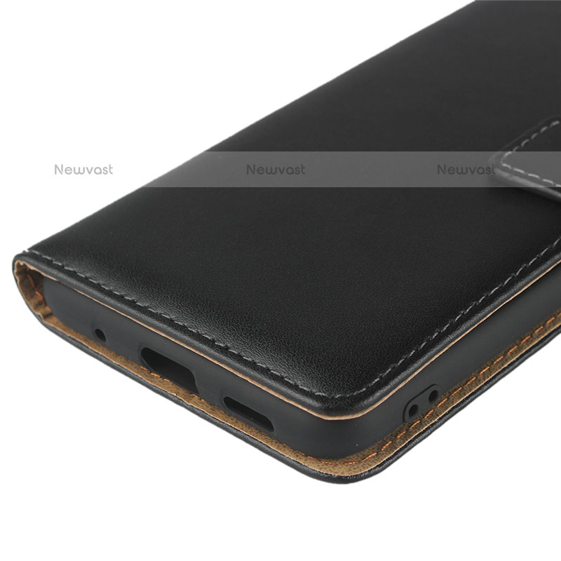 Leather Case Stands Flip Cover for Samsung Galaxy M40 Black