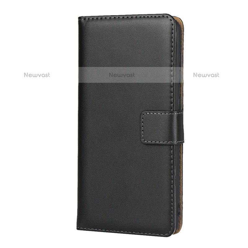 Leather Case Stands Flip Cover for Samsung Galaxy M40 Black