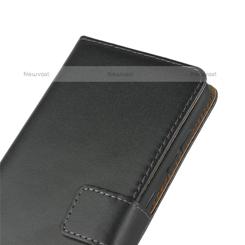 Leather Case Stands Flip Cover for Samsung Galaxy M40 Black