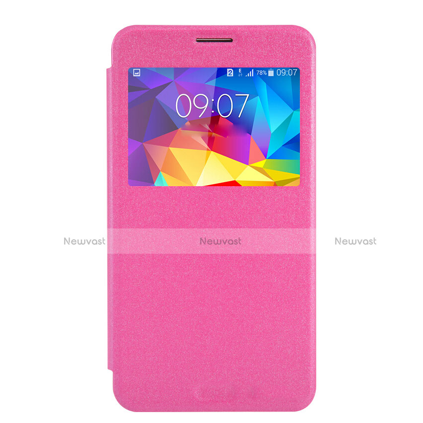 Leather Case Stands Flip Cover for Samsung Galaxy Mega 2 G7508Q Hot Pink