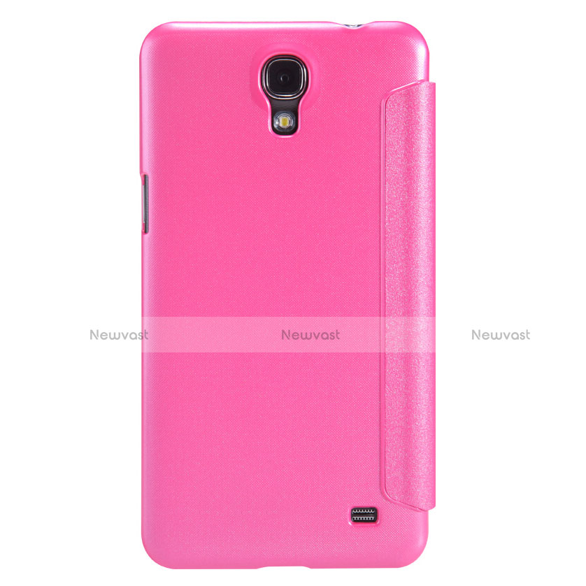 Leather Case Stands Flip Cover for Samsung Galaxy Mega 2 G7508Q Hot Pink