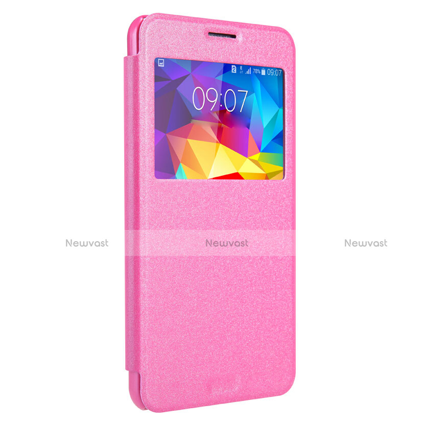 Leather Case Stands Flip Cover for Samsung Galaxy Mega 2 G7508Q Hot Pink