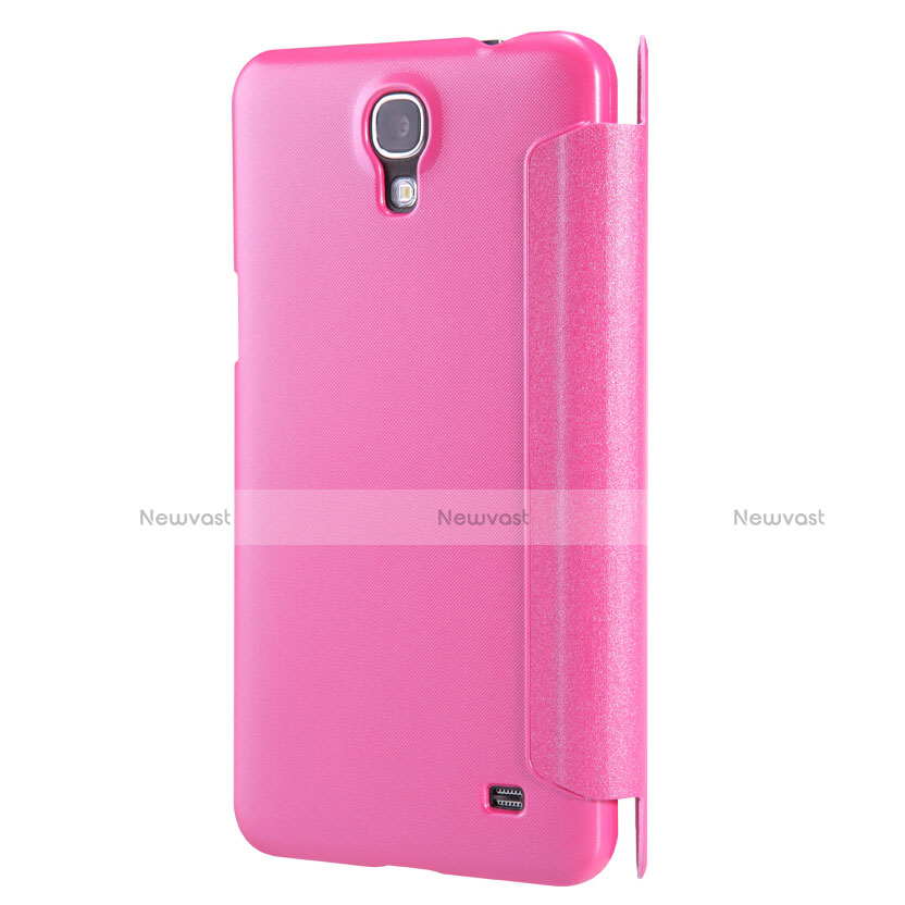 Leather Case Stands Flip Cover for Samsung Galaxy Mega 2 G7508Q Hot Pink