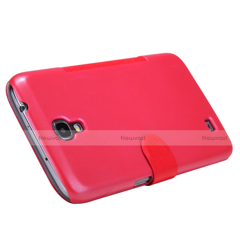 Leather Case Stands Flip Cover for Samsung Galaxy Mega 6.3 i9200 i9205 Red