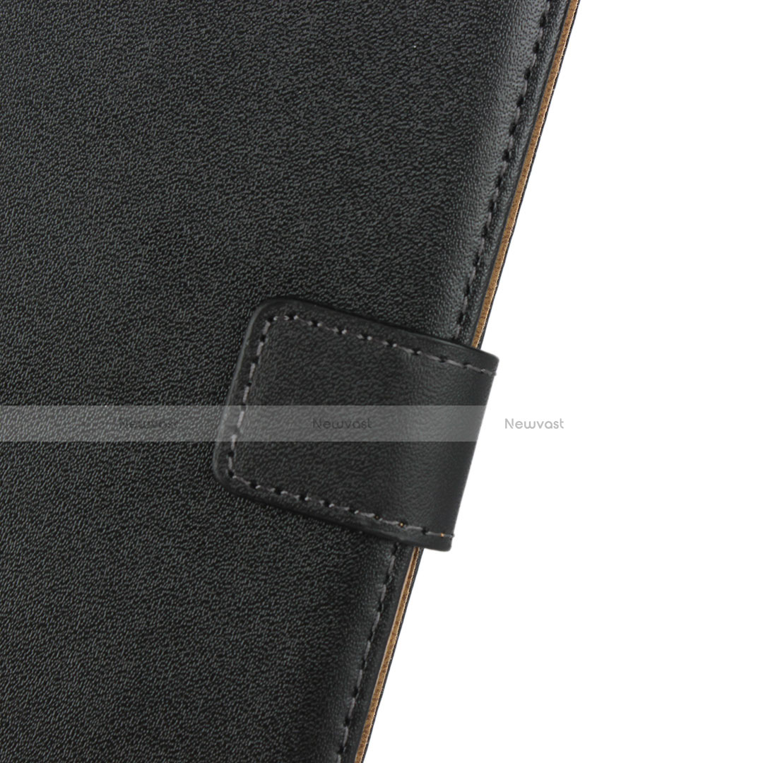 Leather Case Stands Flip Cover for Samsung Galaxy Note 10 Black