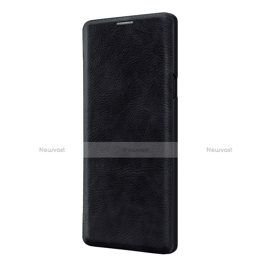 Leather Case Stands Flip Cover for Samsung Galaxy Note 9 Black