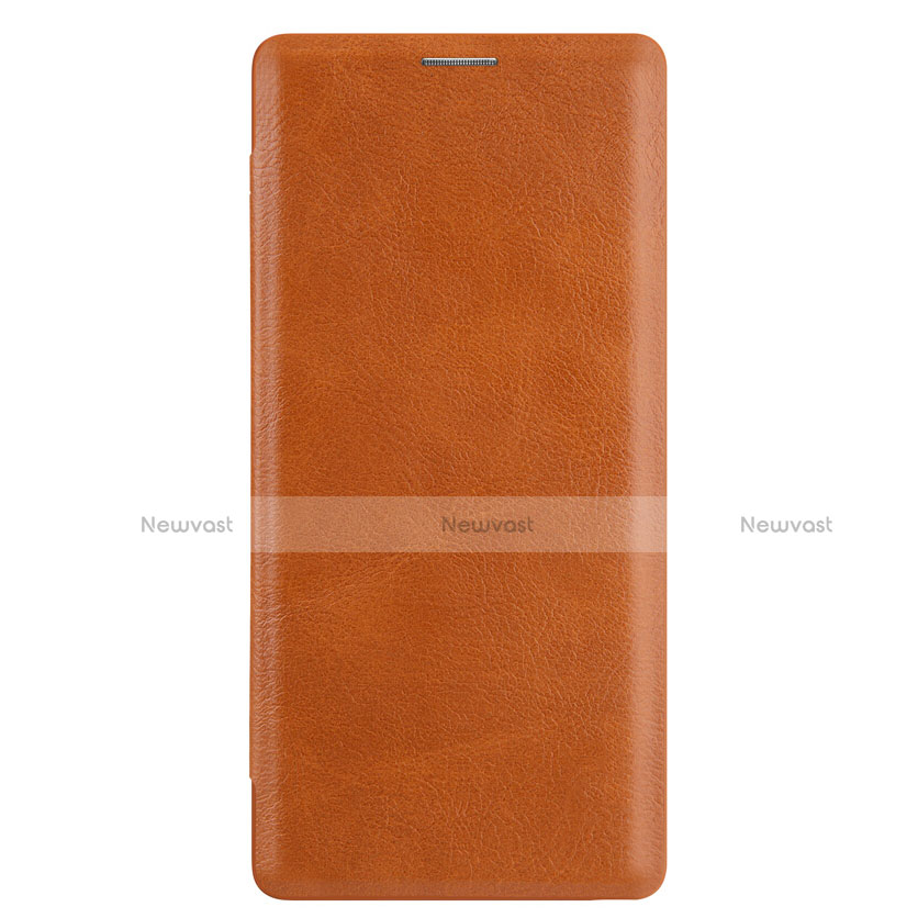 Leather Case Stands Flip Cover for Samsung Galaxy Note 9 Brown