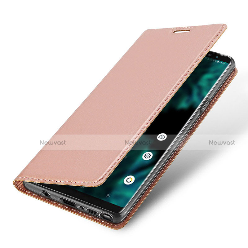 Leather Case Stands Flip Cover for Samsung Galaxy Note 9 Pink