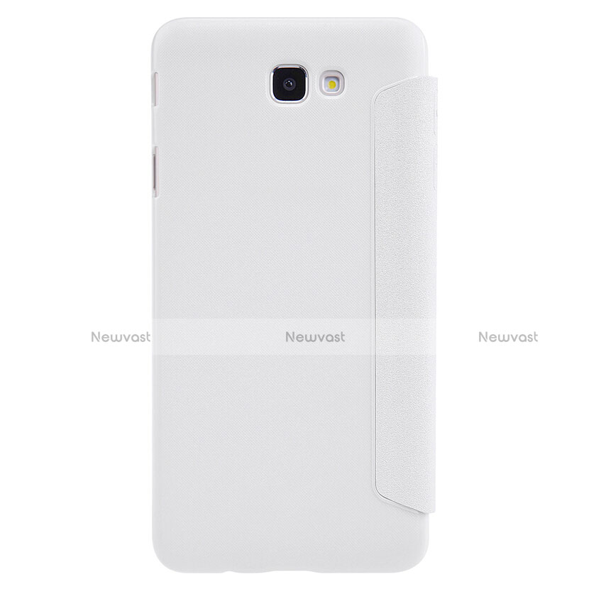 Leather Case Stands Flip Cover for Samsung Galaxy On5 (2016) G570 G570F White