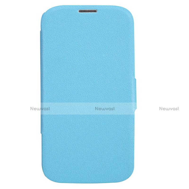 Leather Case Stands Flip Cover for Samsung Galaxy S4 IV Advance i9500 Blue