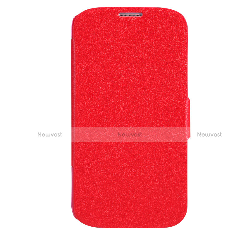 Leather Case Stands Flip Cover for Samsung Galaxy S4 IV Advance i9500 Red