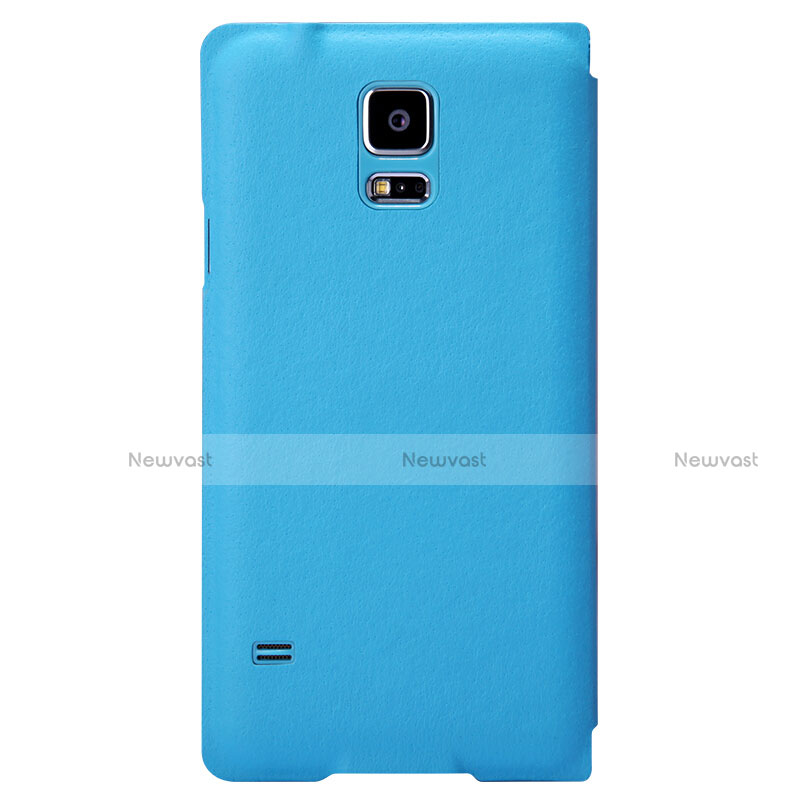 Leather Case Stands Flip Cover for Samsung Galaxy S5 Duos Plus Sky Blue