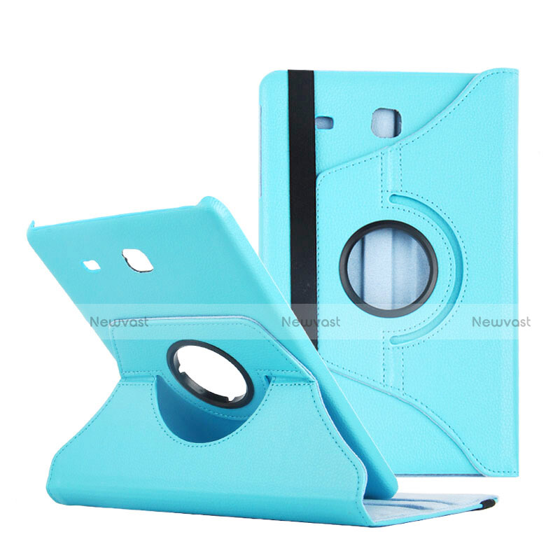 Leather Case Stands Flip Cover for Samsung Galaxy Tab E 9.6 T560 T561 Blue