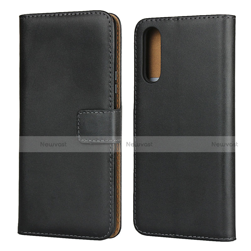 Leather Case Stands Flip Cover for Sony Xperia 10 II Black