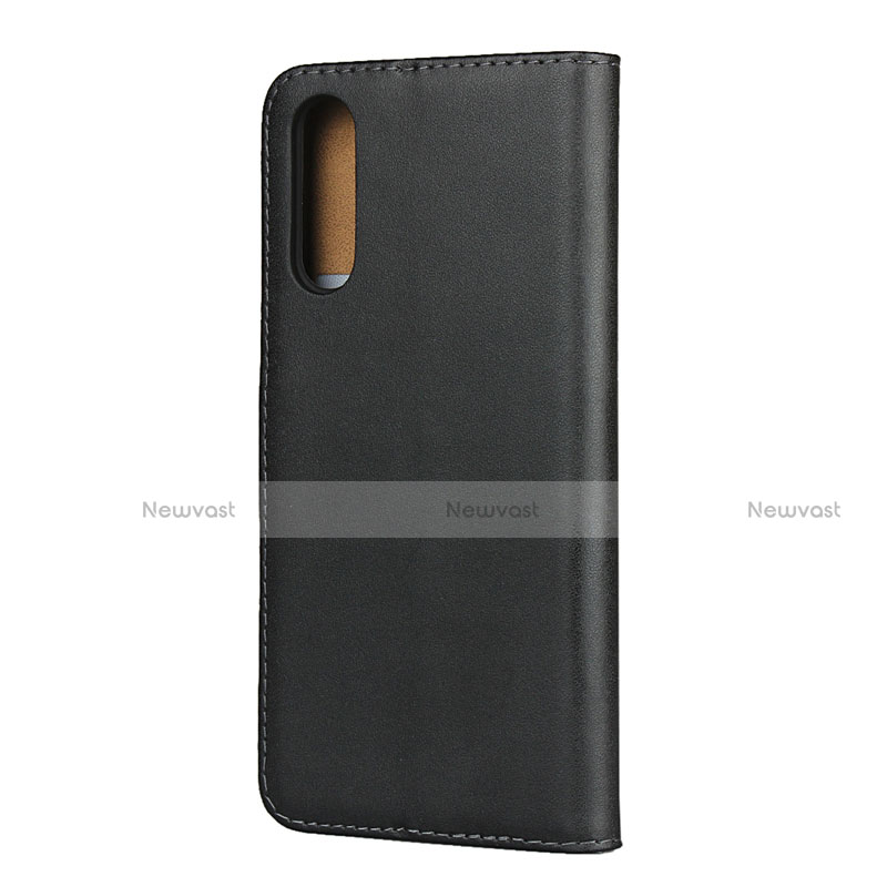 Leather Case Stands Flip Cover for Sony Xperia 10 II Black