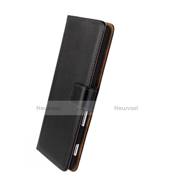 Leather Case Stands Flip Cover for Sony Xperia T3 Black