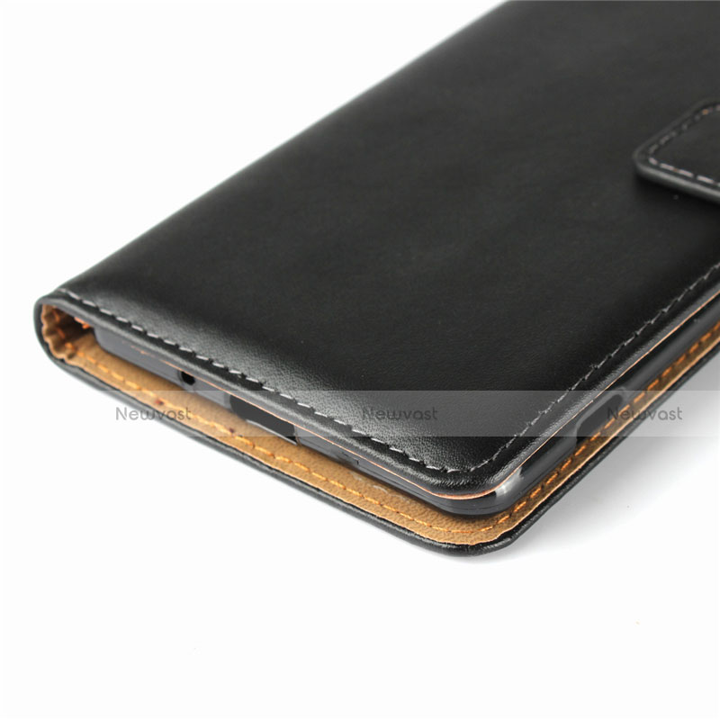 Leather Case Stands Flip Cover for Sony Xperia XZ3 Black