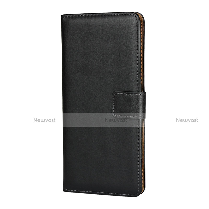 Leather Case Stands Flip Cover for Sony Xperia XZ3 Black