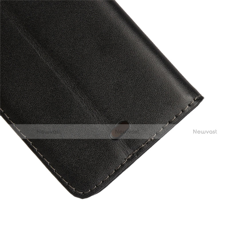 Leather Case Stands Flip Cover for Wiko Jimmy Black