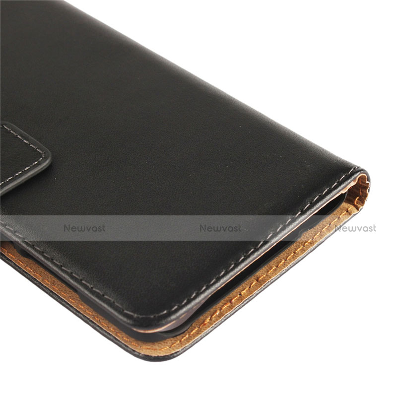 Leather Case Stands Flip Cover for Wiko Lenny 2 Black