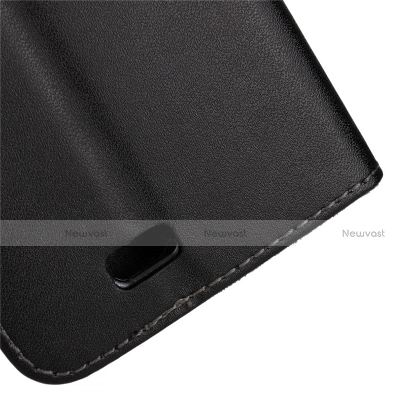 Leather Case Stands Flip Cover for Wiko Lenny Black